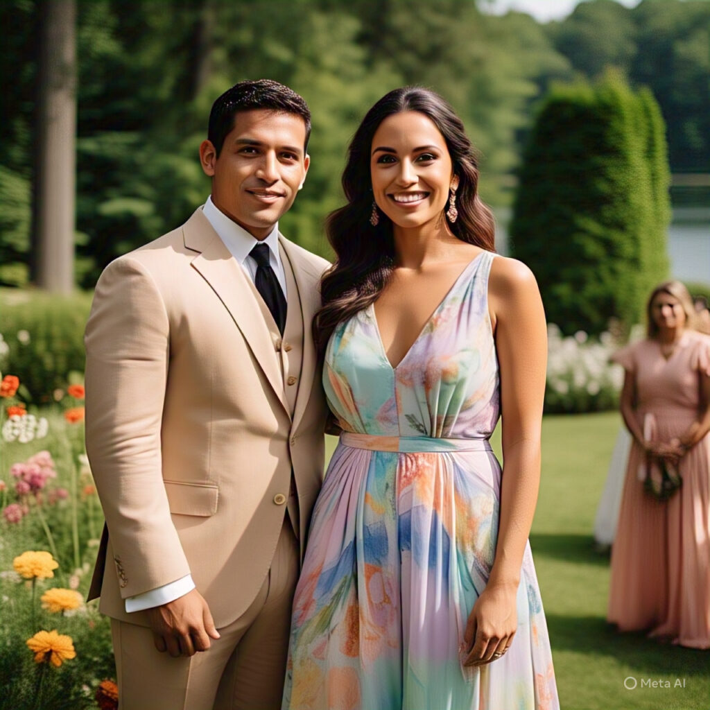 Light and airy summer wedding outfits for hot weather ceremonies.