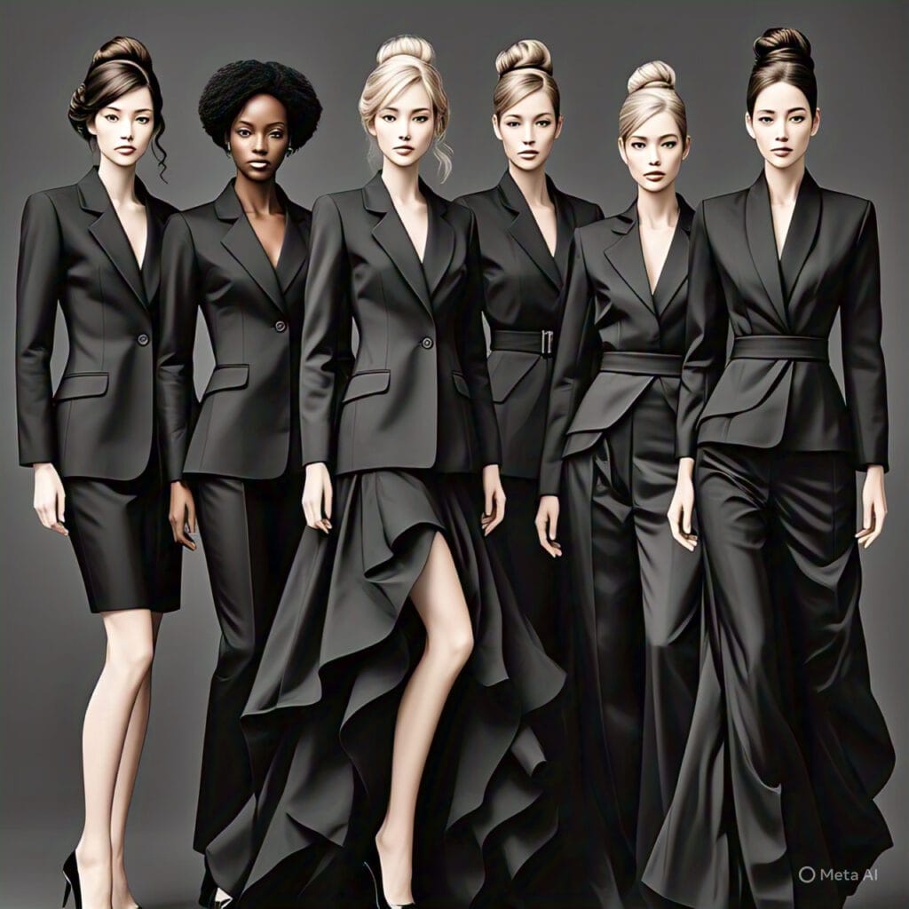 Black blazer wedding outfit styles for different body types